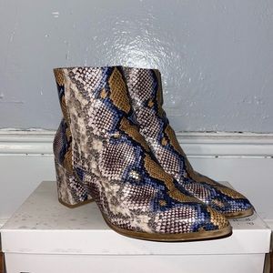 Fake Snakeskin High Heel Boots